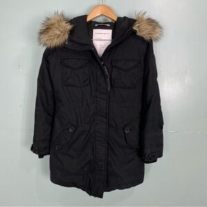 Aritzia Community Paradigm Black‎ Waterproof Goose Down Parka Black Hooded Sz XS